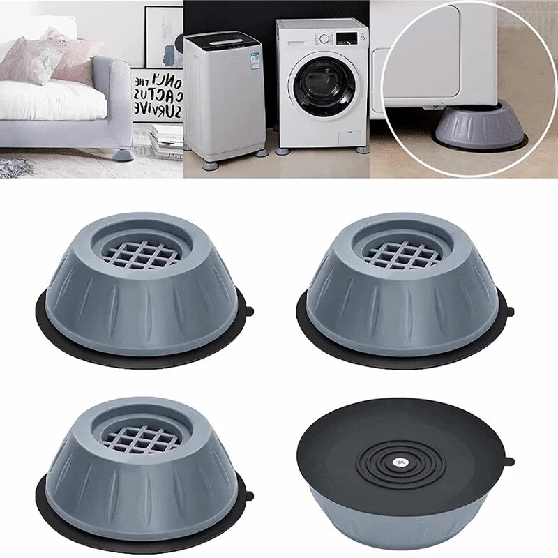 Set Di 2 Tappetini Antivibrazioni In Gomma 60x60x1 Cm – Per Lavatrice, Asciugatrice E Fitness