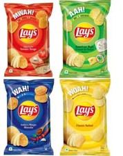 Pack of 4 Lays Crisps Different Flavours Crispy And Tasty TreatFor All Occasions