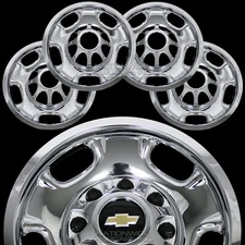 4 Chevy Silverado 2500 3500 HD 17" 8 Lug CHROME Wheel Skins Rim Covers Hub Caps
