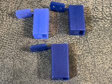 NEW Tupperware SET OF 3 BLUE Toothbrush Covers Protector Holder Travel Camping