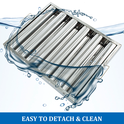 Ginkman Commercial 6PCS 19.4"W x 15.5"H Stainless Steel Hood Filters for Kitchen - Picture 4 of 9