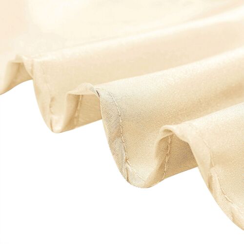 5 Pack BEIGE 120 Inch ROUND TABLECLOTHS Wedding Decorations Party Table Covers - Picture 7 of 8