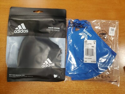 Adidas Face Mask Cover Protection Medium/Large *BLUE OR BLACK !CHOOSE QTY! R2P2