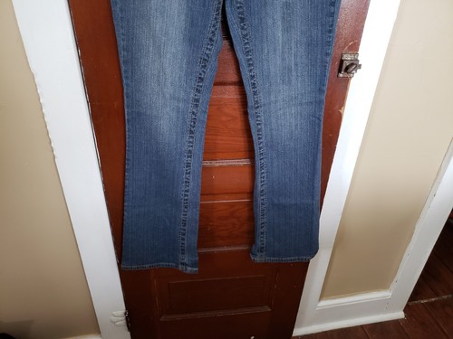NWT L.L. COOL J Juniors Women's 7 Blue Ramie Cotton Spandex Bootcut Jeans - Picture 3 of 6