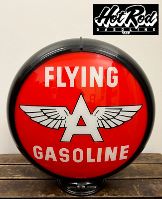 #ad FLYING quot;Aquot; GASOLINE Reproduction 13.5quot; Gas Pump Globe Black Body $175.00