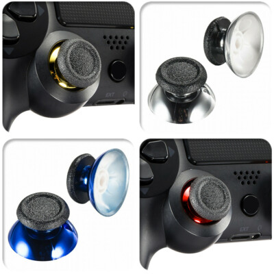 Chrome Analog Cap Joystick Thumbsticks for PS5 ＆ for PS4 Slim Pro Controller
