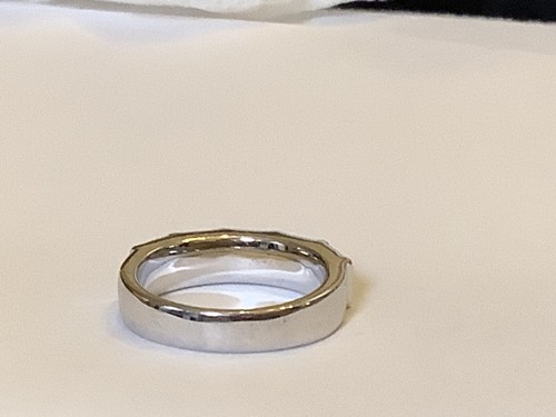 Lia Sophia 5 Stone Glass Ring Silver Tone size 7 - Picture 2 of 4
