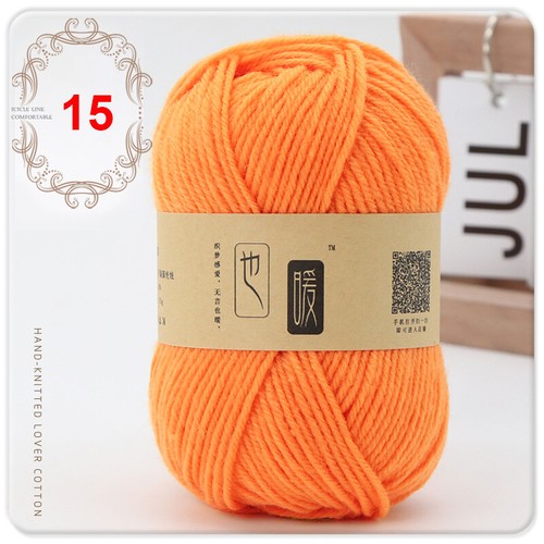 Wool Cotton Yarn 4ply Soft Hand Knitting Crochet Blended Yarn For Scarf Sweater - Picture 17 of 77