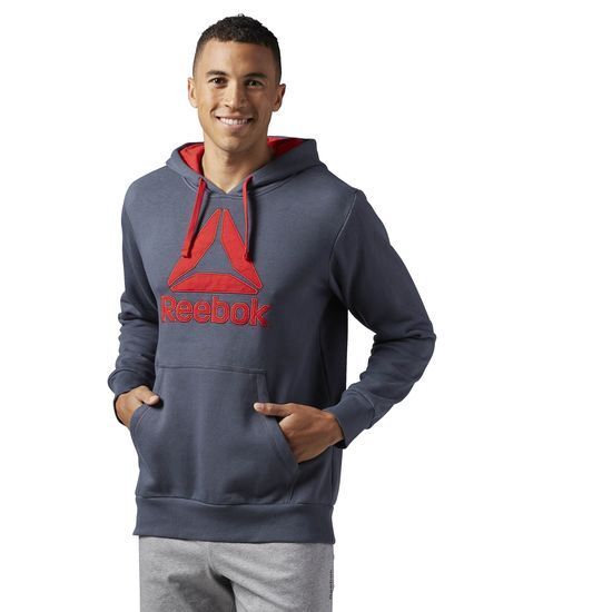 Reebok Brushed Big Logo Hoodie L | eBay