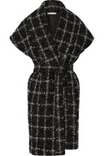 NWOT Alice+Olivia LORIE Black Plaid Duster Coatigan Coat Belted XS