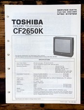 Toshiba CF2650K TV Service Manual Original 