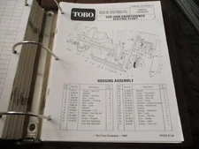 Toro ccr-2000 38185 38185c snow thrower blower Parts Catalog Manual 1987