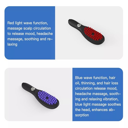 Electric Vibration Hair Growth Comb Massager Red Light Therapy Massage Brush AU - Picture 9 of 12