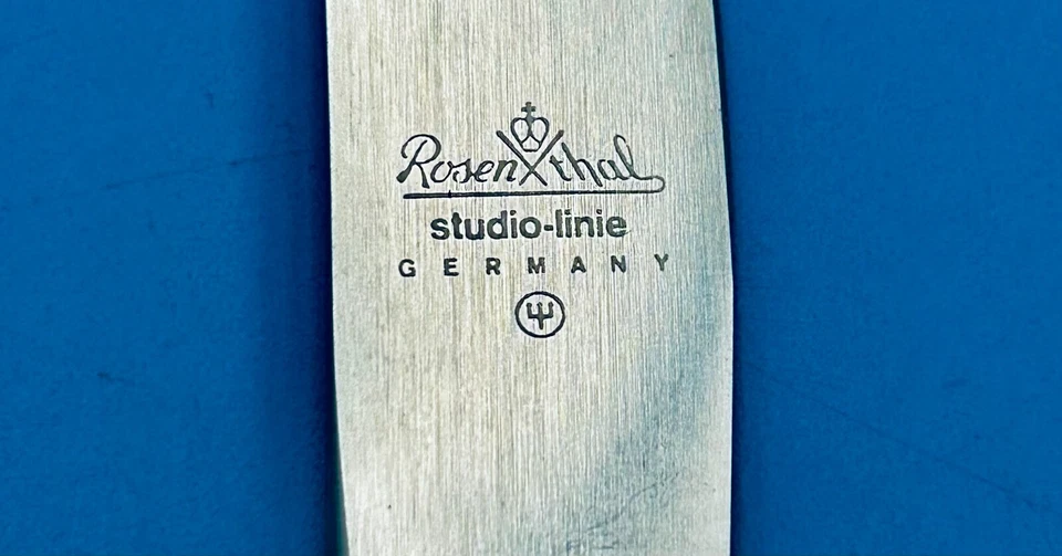 Cuchillo de cena Rosenthal CURVE 8" ALEMANIA línea de estudio cubiertos de acero inoxidable Foto 3 de 4