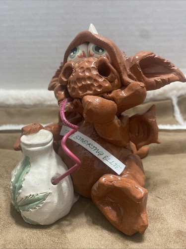 Stoner Dragon Cone Incense Burner Handmade Clay