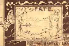 1870s-80s Bartley Campbell's New York Play Fate Lovely Art Nouveau Trade Card F9