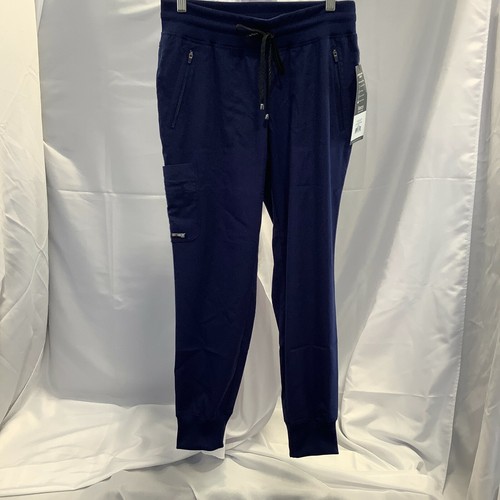 Soft Rib Waist Indigo Jogger Scrub Pant 