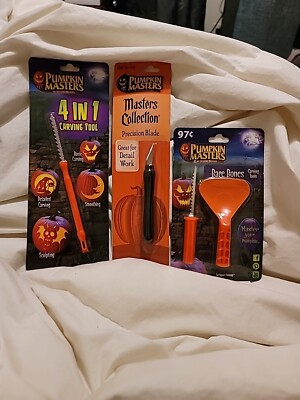 Pumpkin Masters BARE BONES, 4 IN 1 & HTF PRECISIIN BLADE Carving Tools. 