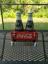 Vintage 1997 Coca-Cola Fountain Service Salt and Pepper Shaker and Tray