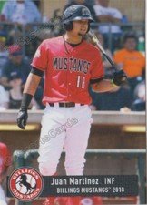 2018 Billings Mustangs Juan Martinez RC Rookie Cincinnati Reds VZ