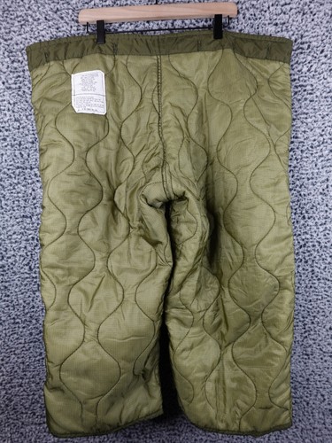 Military Mens Cold Weather Trouser Liner Mens X-Large Short Green Quilted Puffer - Picture 10 of 12