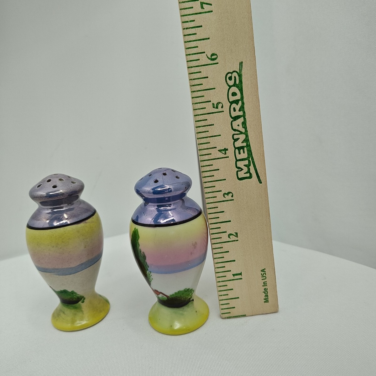 TRICO Salt Pepper Shakers Vintage Japan Hand Painted Porcelain
