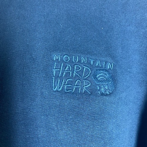 Mountain Hardwear Pullover Men XL Blue 1/4 Zip Cotton Hiking Long Sleeve Pockets - Picture 5 of 10