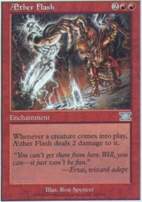 MTG magic cards 1x Aether Flash 6th Edition Light Play, English