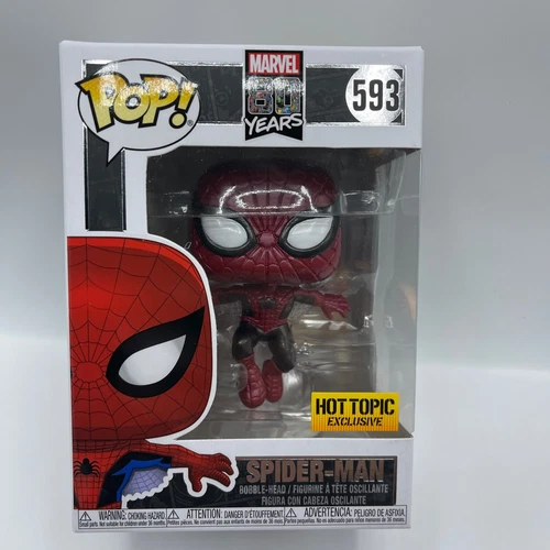 Funko Pop Hot Topic Exclusivo Marvel 80 Años Spider Man #593 