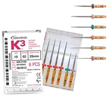 Kerr SybronEndo Endodontic Rotary Nickel Titanium Files K3 K3XF 6/pk 30 25 21mm