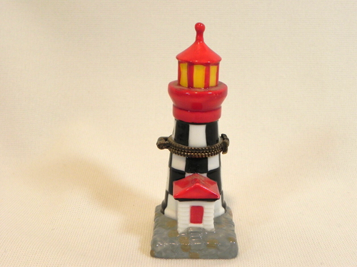 Miniature Lighthouse Porcelain Hinged Trinket Box, Midwest of Cannon Falls - Picture 2 of 8