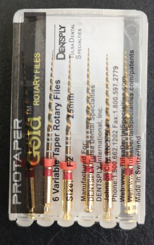 Bid Dentsply Rotary ProTaper Gold Files F2 25mm