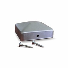 Metal Fence Post Caps for 7cm x 7cm posts Pack of 4 Caps with Screws galvanised