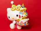 Blue Sky Clayworks Hello Kitty Holding Cake 50th Anniv Cake Limited Edition. New