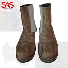 Handcrafted The Mandalorian Brown Leather Boots for Cosplay/AuthenticMandalorian