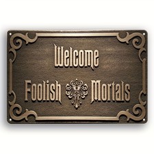 2D Vintage Metal Plaque Fun Welcome Sign Home Farm Wall Art Farmhouse Decoration