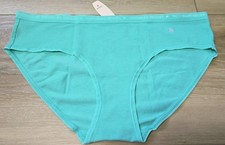 NWT Vintage Victoria's Secret Signature Waistband Green Cotton Hiphugger Panty M