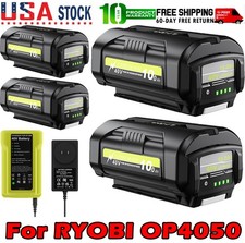 For Ryobi 40V Battery 10Ah High Capacity Lithium OP4050 OP40301 OP40501 Cordless