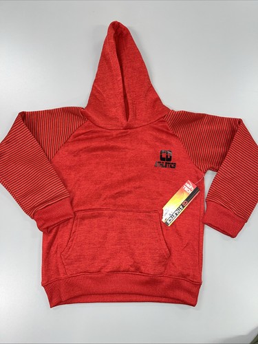 Lot Of 2 Boys size 5 Hoodie Sweatshirts LEE Green Pre Owned & CoAthletcs Red NWT - Picture 6 of 7