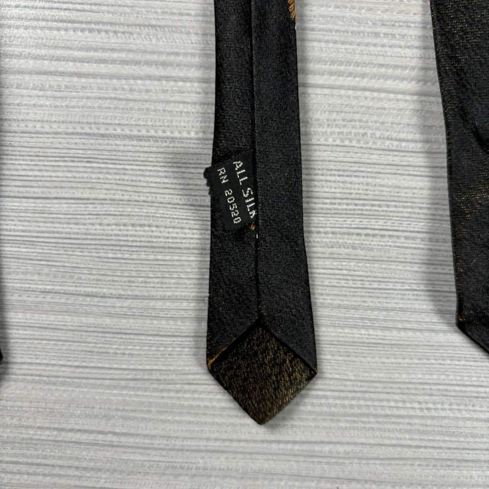 Lote de corbatas ajustadas vintage Harris & Frank para hombre negras marrones años 50 60 Foto 3 de 4