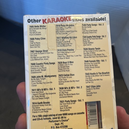 Karaoke Sing Along Tracks- Cassette Tape Best Of Whitney Houston New ...