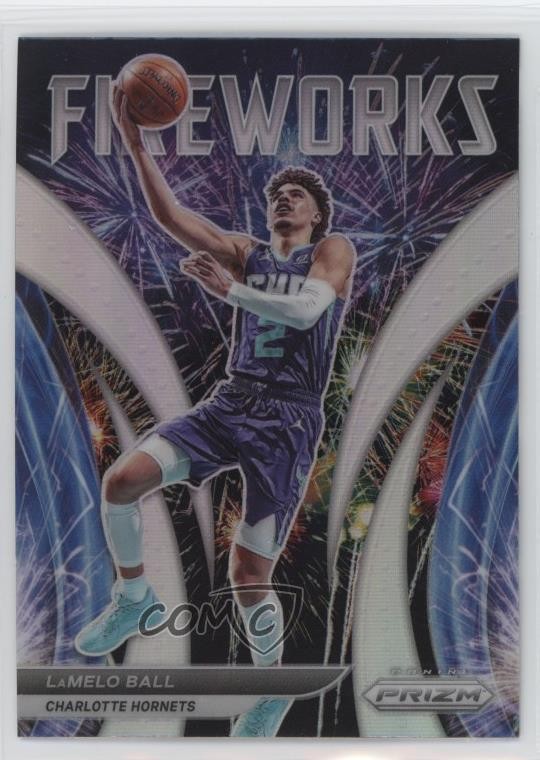2021-22 Panini Prizm Fireworks Silver Prizm LaMelo Ball #12 13lw