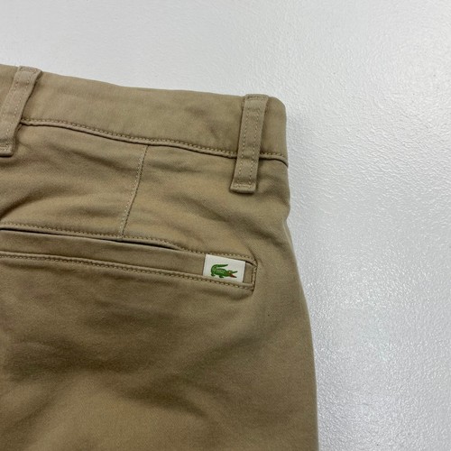 Lacoste Regular Fit Chino Classic Beige Trousers Mens W33 L32 - Picture 5 of 6