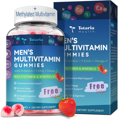 Sugar Free Multivitamin for Men with Omega 3, Probiotics, Mens Multivitamins Gum