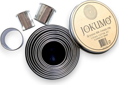 JOKUMO 12 Stück Einfache Runde Keks/Gebäck Ausstecher Set Schwer Kommerziell 12 PC 