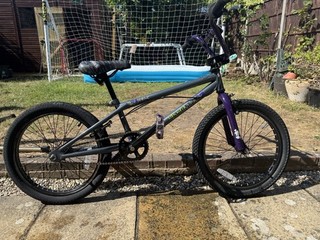 Vintage 1999 Diamondback Joker BMX Bike Mid School Grey Purple DB Saddle