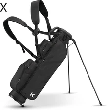 KVV Lightweight Pitch and Putt Golf Bag with Stand, Adjustable Dual Straps X