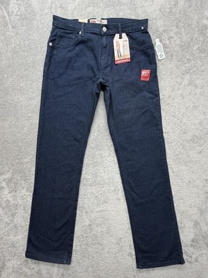 Levis 511 Jeans Youth Measured 30x31 Dark Blue Slim Taper Stretch Denim