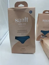 Saalt Leak Proof Menstrual Period Underwear Regular Absorbency Size L Blue