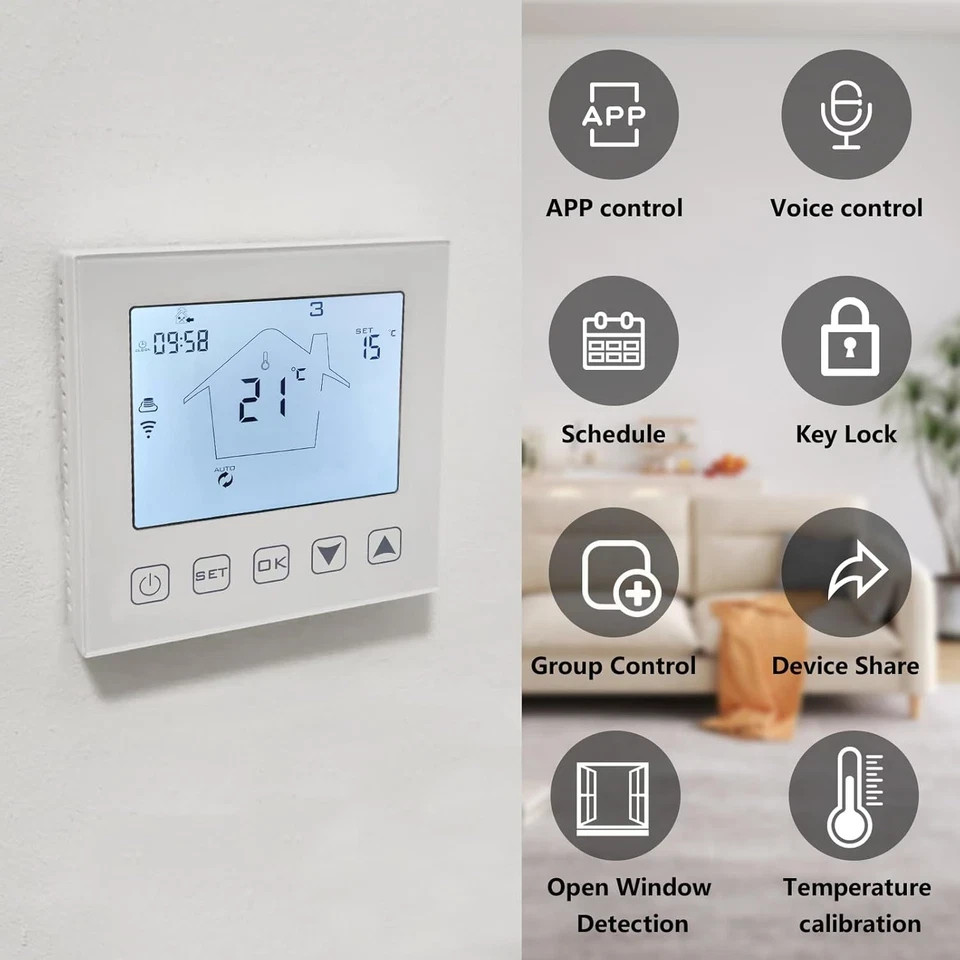 Picture Idea: Ketotek Smart Thermostat WiFi For Electric Underfloor Heating 16A